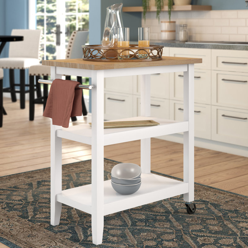 Andover Mills™ Raabe Solid Wood Kitchen Cart & Reviews Wayfair